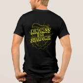 Kindness is My Superpower Neon Comic Style Design Tri-Blend Shirt (Rückseite)