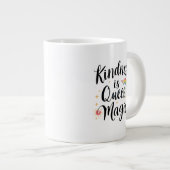 Kindness Is Queer Magic Rainbow Quote LGBTQ+ Jumbo-Tasse (Vorderseite Rechts)