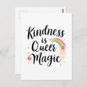 Kindness Is Queer Magic Rainbow Quote LGBTQ+ Postkarte (Vorne/Hinten)