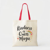 Kindness Is Queer Magic Rainbow Quote LGBTQ+ Tragetasche (Vorne)