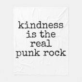 Kindness Is The Real Punk Rock Fleecedecke (Vorderseite)