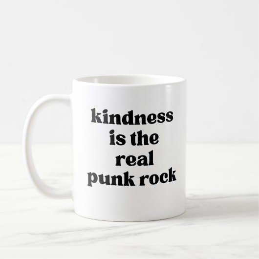 Kindness Is The Real Punk Rock Kaffeetasse (Links)