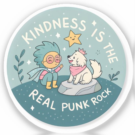 Kindness ist der echte Punk Rock Vinyl Sticker — s (Vorderseite)