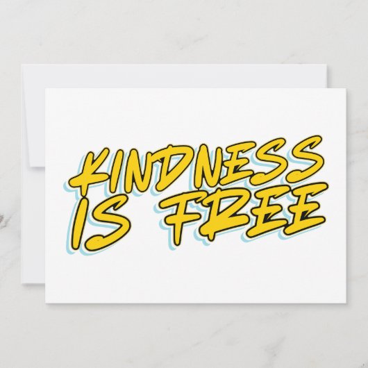 KINDNESS IST FREI EINLADUNG (Vorderseite)