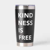 KINDNESS IST FREI Fett Typografie Thermal Tumbler Thermobecher (Vorderseite)