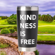 KINDNESS IST FREI Fett Typografie Thermal Tumbler