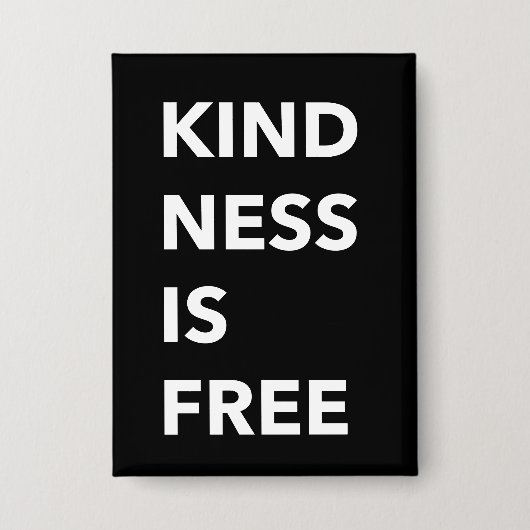 KINDNESS IST FREI Fett Typografy Button (Vorderseite)