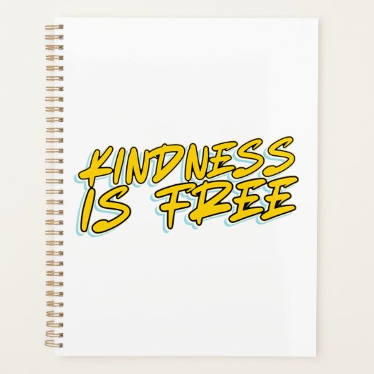 KINDNESS IST FREI PLANER (Vorderseite)