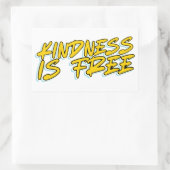 KINDNESS IST FREI RECHTECKIGER AUFKLEBER (Tasche)