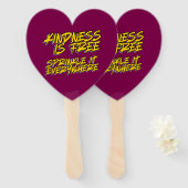 KINDNESS IST KOSTENLOS SPRINKLE ES ÜBERALL FÄCHER (Vorne und Hinten)