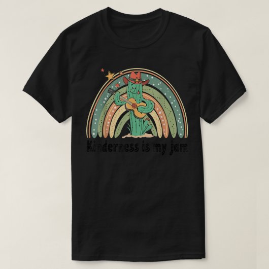 Kindness ist mein Jam Cactus Play Gitarre Rainbow T-Shirt (Design vorne)