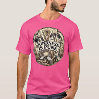 Kindness ist Punk Art Lila Iris Blume Artwork T-Shirt