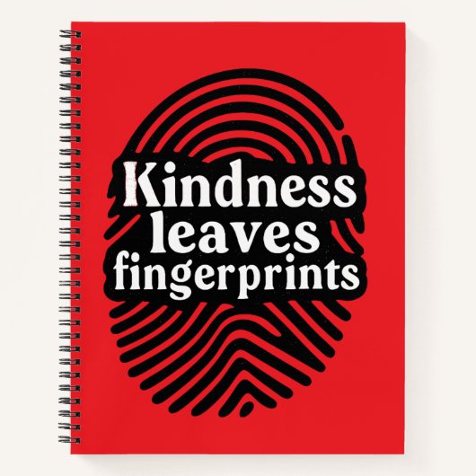 Kindness Leaves Fingerprints Notizblock (Vorderseite)