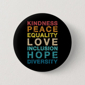Kindness Liebe Diversity Vintag LGBT Stolz Button