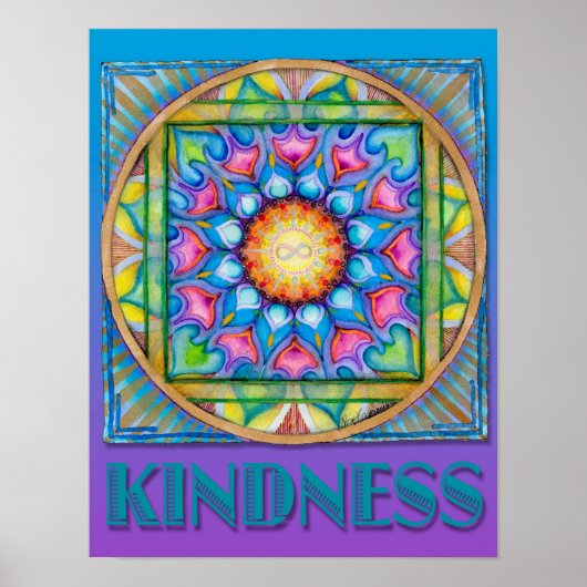 Kindness Mandala Poster (Vorne)