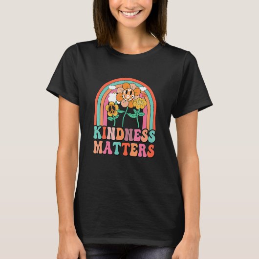 Kindness Matter Rainbow Floral Hippie Be Kind Unit T-Shirt (Vorderseite)