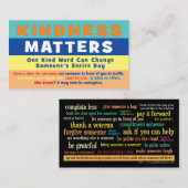 Kindness Matters Cards Telefonnummerkarte (Vorne/Hinten)