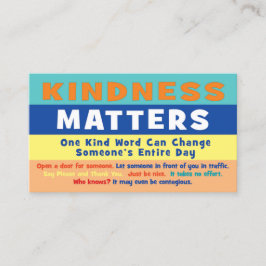 Kindness Matters Cards Telefonnummerkarte
