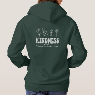 Kindness Matters Retro Boho Floral Hoodie