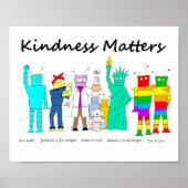 Kindness Matters Robots Poster (Vorne)