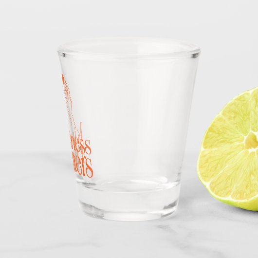 Kindness Matters Shot Glass - Hell orange-rot Schnapsglas (Rechts)