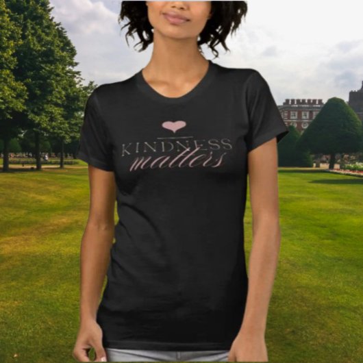 Kindness Matters T - Shirt - Soft Pink Heart