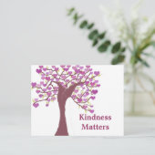 Kindness Matters Tree of Hearts Postkarte (Stehend Vorderseite)