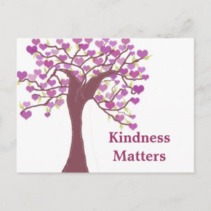 Kindness Matters Tree of Hearts Postkarte