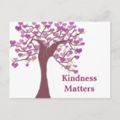 Kindness Matters Tree of Hearts Postkarte (Vorderseite)