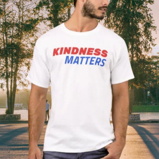 Kindness Matters USA T - Shirt - Red & Blue