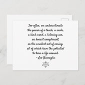 KINDNESS MOTIVIEREND POSTCARDS POSTKARTE (Vorne/Hinten)