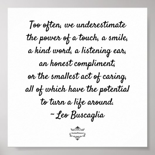 KINDNESS MOTIVIEREND POSTER (Vorne)