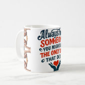 Kindness Mug — Always Help Someone Quote with Hold Kaffeetasse (Vorderseite Links)