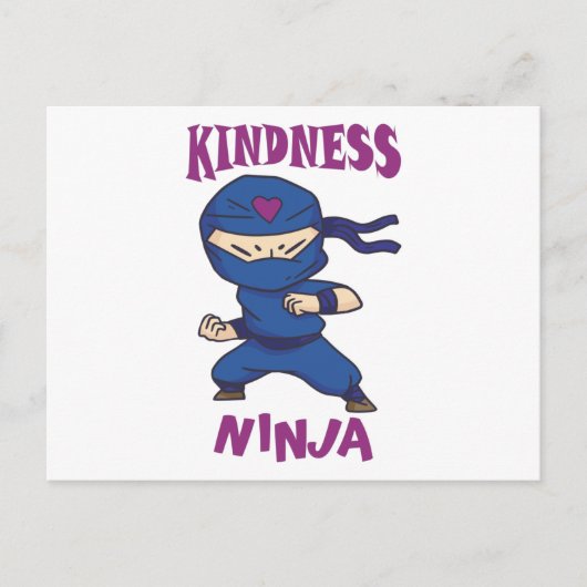 Kindness Ninja, Fight against Bullying Postkarte (Vorderseite)