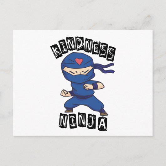 Kindness Ninja, Kampf gegen Mobbing Postkarte (Vorderseite)