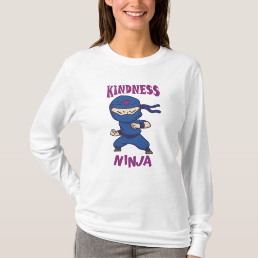 Kindness Ninja, Kampf gegen Mobbing T-Shirt (Vorderseite)