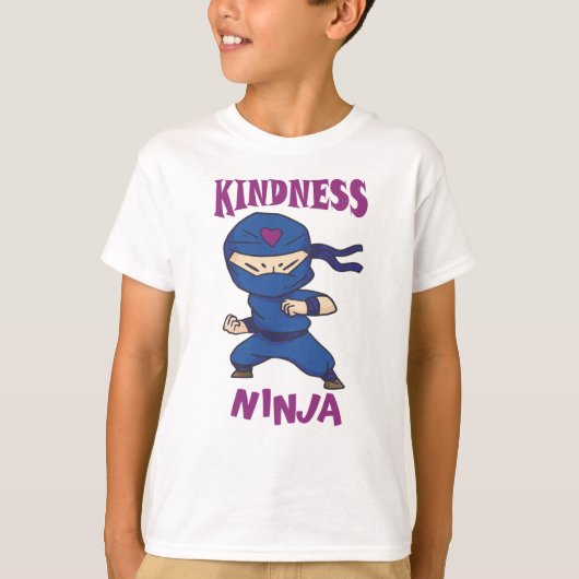Kindness Ninja, Kampf gegen Mobbing T-Shirt (Vorderseite)