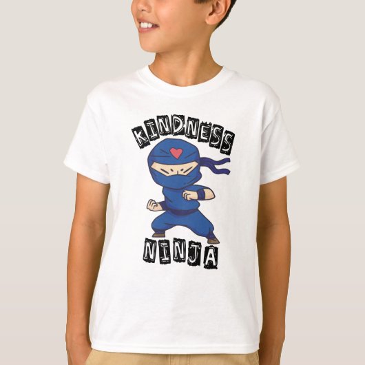 Kindness Ninja, Kampf gegen Mobbing T-Shirt (Vorderseite)