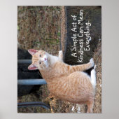 Kindness Orange Tabby Cat Poster (Vorne)