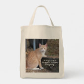 Kindness Orange Tabby Cat Tote Bag Tragetasche (Rückseite)