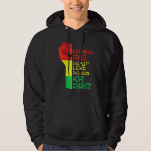 Kindness Peace Equality Human Rights Inclusion Div Hoodie