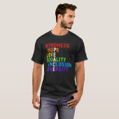Kindness Peace Equality Inclusion Diversity Human  T-Shirt (Vorne ganz)