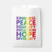 Kindness Peace Equality Liebe Inclusion Hope LGBT Geschenktütchen (Vorderseite)