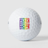 Kindness Peace Equality Liebe Inclusion Hope LGBT Golfball (Vorderseite)