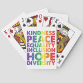 Kindness Peace Equality Liebe Inclusion Hope LGBT Spielkarten (Rückseite)