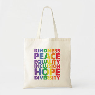 Kindness Peace Equality Liebe Inclusion Hope LGBT Tragetasche