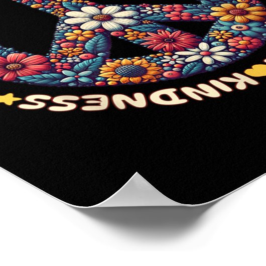 Kindness Peace Equality Love Inclusion Hope Divers Poster (Ecke)