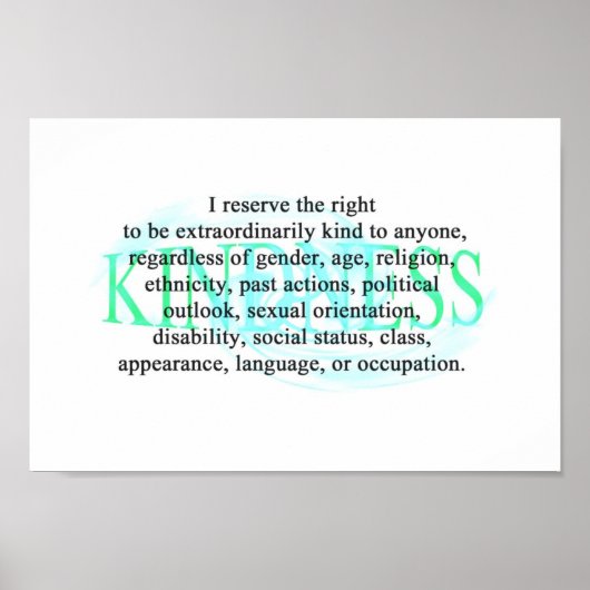 Kindness Poster (Vorne)