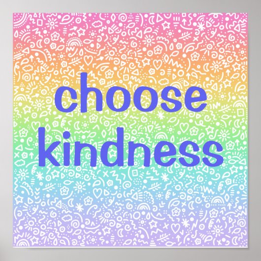 Kindness Rainbow Poster (Vorne)
