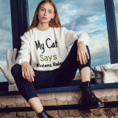 Kindness Regeln Kat Zitat Moderner Niedlicher femi Sweatshirt